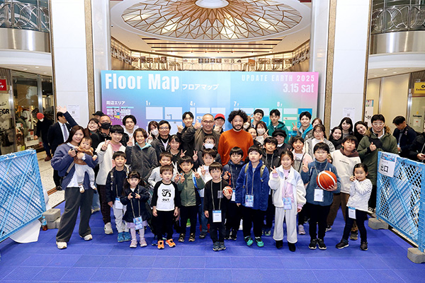 バスケのミライを体験（シュートチャレンジ）の様子