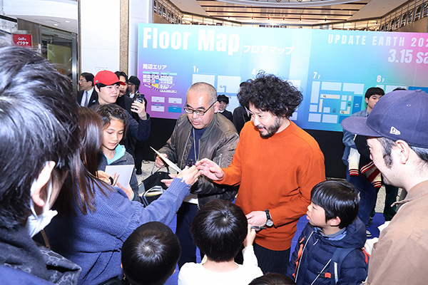 バスケのミライを体験（シュートチャレンジ）の様子